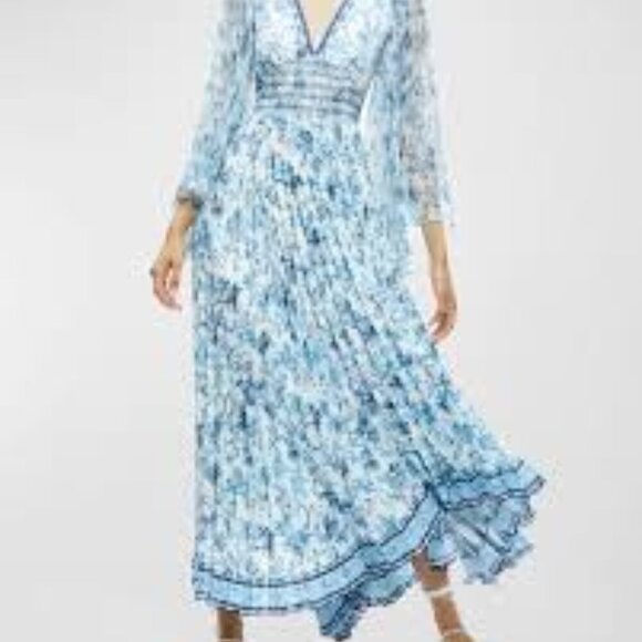 32 - NWT ALICE + OLIVIA SION SUNBURST MAXI DRESS - Picture 2 of 9